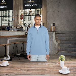 Sweat-shirts personnalisés avec logo du fabricant, 340 g/m², doublure polaire, col rond, coupe oversize, hiver, fermeture éclair quart de tour, vierges - Product Image 2