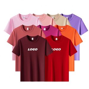 เสื้อยืดคอตตอนแขนสั้นน้ำหนักเบา สปอร์ต ใส่สบาย พิมพ์ลายปักโลโก้ตามสั่ง ขายส่งราคาถูก - Product Image 1