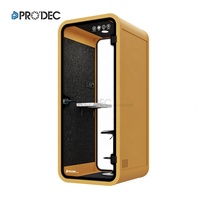 Cabine d'appel insonorisée intérieure, protection acoustique, modèle Black Call Booth, vente en gros