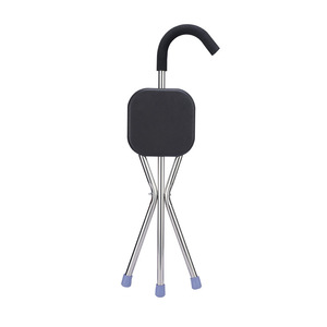 Canne-siège médicale pliable Hebei Hengshui Sufa noire, légère, trépied, aide à la marche pour personnes âgées - Product Image 1