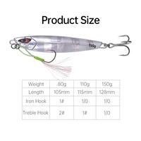 Leurre Viper Plaque de Plomb Imprimée, Appât Artificiel Dur 80g/110g/150g pour Pêche en Mer Longue Portée, pour Truite et Poissons d'Eau Salée
