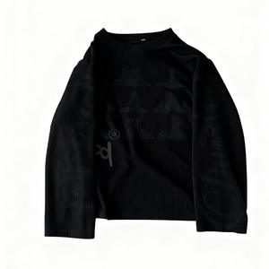 T-shirt à manches longues unisexe pour homme, blanc uni, baseball, course à pied, rayé, manches longues - Product Image 4