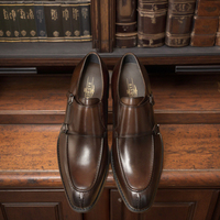 Chaussures habillées en cuir véritable pour hommes Mengke, style coréen à boucle carrée, taille 48, bout fermé, à lacets, collection automne