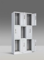 Armoire en acier simple industrielle à 2, 4, 6, 9, 12 portes, casier à vêtements, placard métallique, design de garde-robe