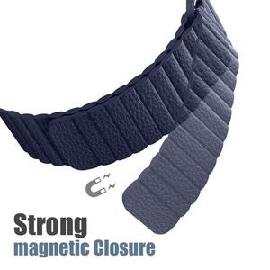 Strong Magnetic Leather <span class=keywords><strong>Loop</strong></span> Replacement Smart Watch Strap For Compatible Apple Watch Strap 38MM 42MM For iWatch 5 4 <span class=keywords><strong>3</strong></span> <span class=keywords><strong>2</strong></span> 1 - Product Image 3