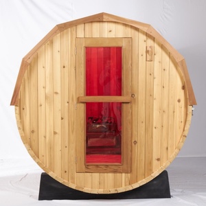 Uso domestico canadese importato cedro rosso 4 persone barilotto sauna all'aperto in legno massello con stufa per la vendita calda - Product Image 6