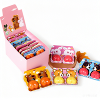 Bonbons Gélifiés 3D en Forme de Fesses Remplis de Confiture Fruitée, Personnalisables OEM, Vente en Gros, Emballage Boîte