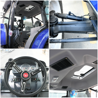 Tracteur diesel 4x4 certifié CE EPA 50HP avec chargeur frontal, pompe et boîte de vitesses, transmission par engrenages, tracteur agricole multifonctionnel