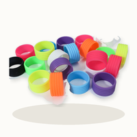Anneau de poignée en silicone pour raquette de pickleball, antidérapant et coloré, 40x15mm/27x14mm, 1.7g/1.65g