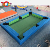 Mesa de Billar Inflable de Tela Oxford, Juego de Snookball con Soplador de Aire, Bolas de Snooker, Diversión de Billar y Fútbol, para Exteriores, para 10 Personas