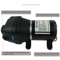 Pompe à eau marine électrique à diaphragme STARFLO 35 PSI sur demande 12 V Flojet pour douche