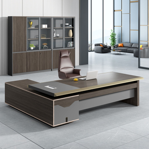 Escritorio de Oficina de Lujo de Alta Calidad, Diseño Moderno en Forma de L, Mesa Ejecutiva de Madera, Escritorios para Jefes de Foshan - Product Image 6