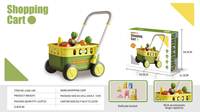 Nouveau chariot de courses en plastique pour jeu d'imitation avec caisse enregistreuse simulée, chariot de supermarché pour enfants
