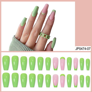 Neissry - <span class=keywords><strong>Uñas</strong></span> Postizas Acrílicas TJM, Duraderas, Hechas a Mano, <span class=keywords><strong>de</strong></span> Lujo, Gruesas, Cuadradas, Tropicales, con Flores 3D, en Caja Personalizada - Product Image 1