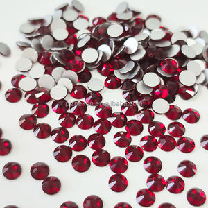 ZK Nail Stone Fuchsia Non Heat Fixe Dos Plat Cristal Verre Lâche Strass pour Vêtements - Product Image 4