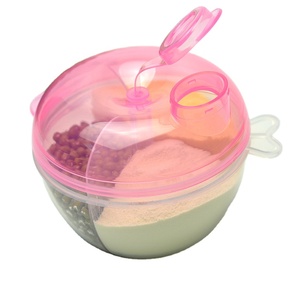 Récipient de stockage de <span class=keywords><strong>lait</strong></span> en poudre pour bébé en PP transparent portable rotatif à trois couches personnalisé Vente en gros Boîte d'alimentation - Product Image 1