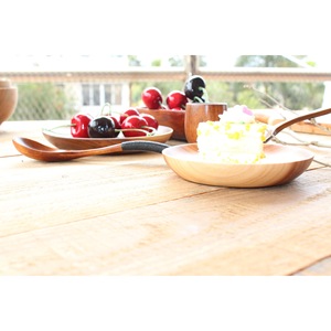 Platos redondos pequeños de madera de acacia para postres, guarniciones, fiestas, hoteles, café y té. - Product Image 2