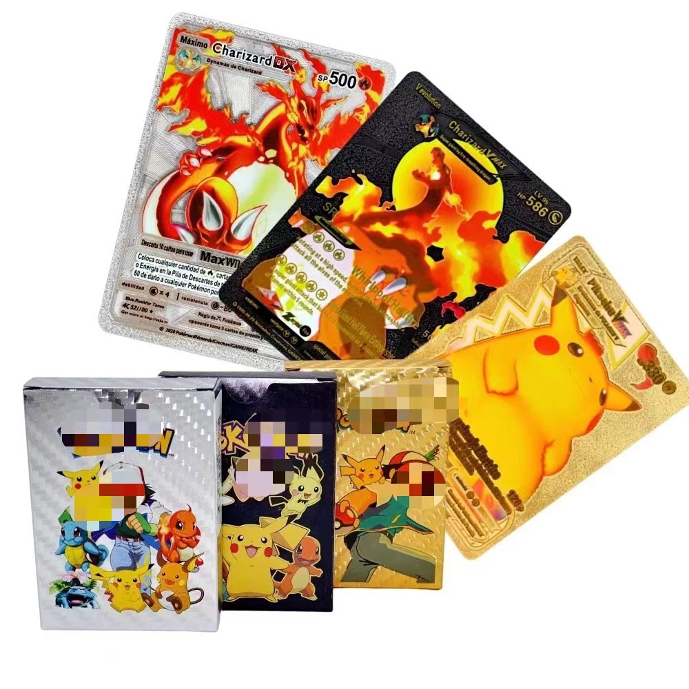 gold silver and black pokemon cards card Pokemon Black & Gold Colour 55Cards In One Box Premium Quality at 60/box pokemon cards golden Pokemon Card