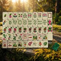 Jeu de Mahjong Américain Professionnel 160 Tuiles Acryliques 4 Couches Thème Forêt Tropicale Vente en Gros Prêt à Expédier Livraison Rapide