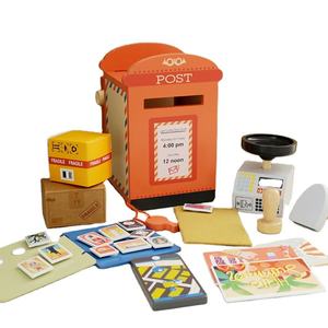 Jeu de simulation de bureau de <span class=keywords><strong>poste</strong></span> pour bébés, avec timbres et enveloppes, jeux éducatifs, jouets d'apprentissage pour garçons et filles - Product Image 1