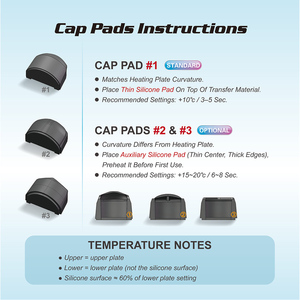 ماكينة كبس حراري شبه أوتوماتيكية للقبعات مع تحديد المواقع بالليزر لطباعة القبعات، تسخين علوي وسفلي - Product Image 6