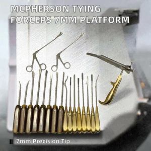 Pinzas de microcirugía oftálmica estilo McPherson con plataforma de 7 mm, instrumento quirúrgico manual - Product Image 2