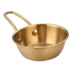 Cuenco coreano para vino de arroz, acero inoxidable 304 con asa, redondo, de color sólido, para hoteles, fiestas, uso adulto - Product Image 5