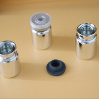 Chengxin Modelo 001 Jeringa/Ampolla de 5ml 10ml para Polvo Liofilizado y Líquido, Botella de Vidrio con Tapón de Goma, Tapa a Presión y Filtro Dorado