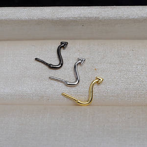 อุปกรณ์ตกแต่งรูปหางปีศาจเล็กๆ ทำมือจากเงินแท้ S925 สไตล์บาโรก สำหรับงาน DIY รูปทรงอเนกประสงค์ พร้อมห่วงกลวง 4139-อุปกรณ์ทำเครื่องประดับ - Product Image 2