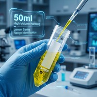 Tube de centrifugation en plastique stérile de 50 ml, conique, gradué, avec bouchon à vis, non toxique, à faible rétention, sans enzymes, jetable