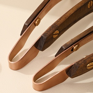 Clip para <span class=keywords><strong>barbacoa</strong></span> de acero inoxidable 304, sartén para <span class=keywords><strong>barbacoa</strong></span>, bistec, <span class=keywords><strong>barbacoa</strong></span>, Clip dorado para comida, mango de madera, Clip público de acero inoxidable - Product Image 4