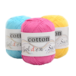 Fil à crocheter en <span class=keywords><strong>coton</strong></span> mélangé teint, 50g/pelote, prix abordable, vente en gros d'usine, pour tricot et couture de pulls pour bébés - Product Image 1