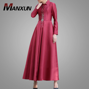 Robe de soirée pour femmes, élégante, en Polyester, Kaftan, Abaya, à perles modestes, accessoires turcs indonésiens, vente en gros - Product Image 1