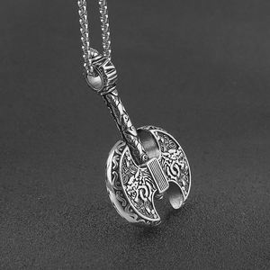 Nordic Thor Hamer Viking Ketting Voor Mannen Vrouwen Perun Bijl Hanger Ketting Religieuze Vintage Roestvrij Staal Sieraden Geschenken - Product Image 2