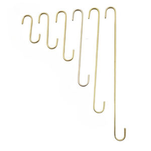 Estante de Exhibición en Forma de S Dorado para Tienda de Ropa, Perchero para Ropa de Mujer, Organización de <span class=keywords><strong>Cocina</strong></span> - Product Image 1