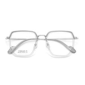 Montures de lunettes carrées tendance en titane M8102, monture complète, confortables, unisexes, verres en acrylique, origine Danyang - Product Image 3
