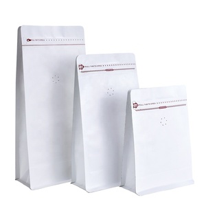 Stock Wieder versch ließbarer laminierter Kaffee beutel mit flachem Boden Aluminium folie Steh beutel mit Reiß verschluss für <span class=keywords><strong>Popcorn</strong></span> für Tiernahrung - Product Image 3
