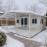 Maison conteneur en acier extensible avec surface au sol agrandie, maison modulaire de 20 pieds pour résidence familiale, chambre d'hôtes, bureau et usage commercial