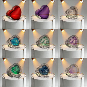 <span class=keywords><strong>Pulsera</strong></span> de Plata Pura 925 - Cuentas de Piedras Preciosas con Corte en Forma de Corazón - Cuentas de Vidrio - Piedra Ojo de Gato en Forma de Corazón - Set de Abalorios para DIY - Product Image 6