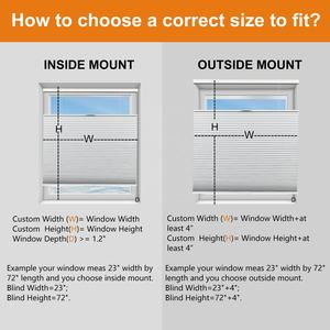 Stores cellulaires occultants sans fil volets obscurcissants en nid d'abeille stores plissés à cellule unique pour la maison et le bureau - Product Image 4