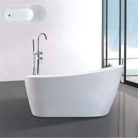 Baignoire de trempage autoportante à usage hôtelier moderne Baignoire de massage en acrylique de couleur blanche