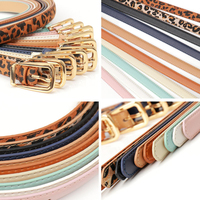 Ceinture à boucle imprimée léopard pour femmes, ceinture polyvalente Vintage européenne et américaine, décor pour jeans, nouvelle collection