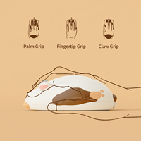 Souris Akko Calico Cat USB à capteur optique, ergonomique pour droitier, programmable, respectueuse de la peau, Plug and Play, tri-mode, en stock
