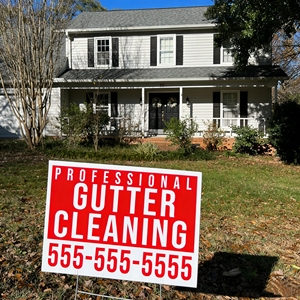 Letreros de Plástico Corrugado de 4mm, 18x24 Pulgadas, Impresión Personalizada, para Limpieza de Canaletas, con Estaca en H - Product Image 1