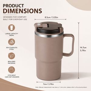 Custom logo Stainless Steel Tumbler with Handle and <b>Tea</b> <b>Infuser</b> Lid Double Wall Leakage-proof Travel Coffee <b>Tea</b> Gift Mug - Product Image 2