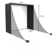 Tente de simulation de golf gonflable portable en PVC, hermétique, pour l'extérieur, enclos de golf gonflable pour l'intérieur et l'extérieur