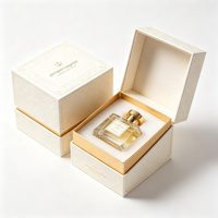 Boîte à parfum personnalisée avec gaufrage texturé et insert en EPE, boîte à rabat pour 50 ml, OEM accepté