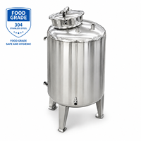 Réservoir de stockage d'eau sanitaire vertical en acier inoxydable de qualité alimentaire de 500 L avec garantie d'un an pour système de traitement de l'eau