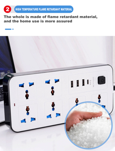 Tuya Smart 6Gang Plug Adapter UK to Mid East Countries Electric Power <strong>Lead</strong> Strip Customized Standard <strong>USB</strong> Sockets Table <strong>Extension</strong> - Product Image 5