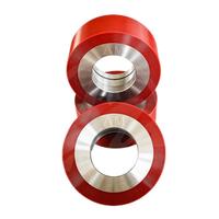 Bille de roue de rouleau de charge enduite de PU en métal industriel personnalisé pour les entrepôts hôtels roue de poulie en plastique polyuréthane moulé au détail